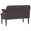 Lænestol med knap tufting Mørk Brun 111 x 68 x 80 cm Stof