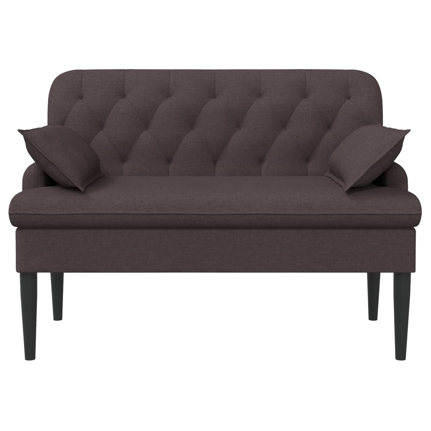 Lænestol med knap tufting Mørk Brun 111 x 68 x 80 cm Stof