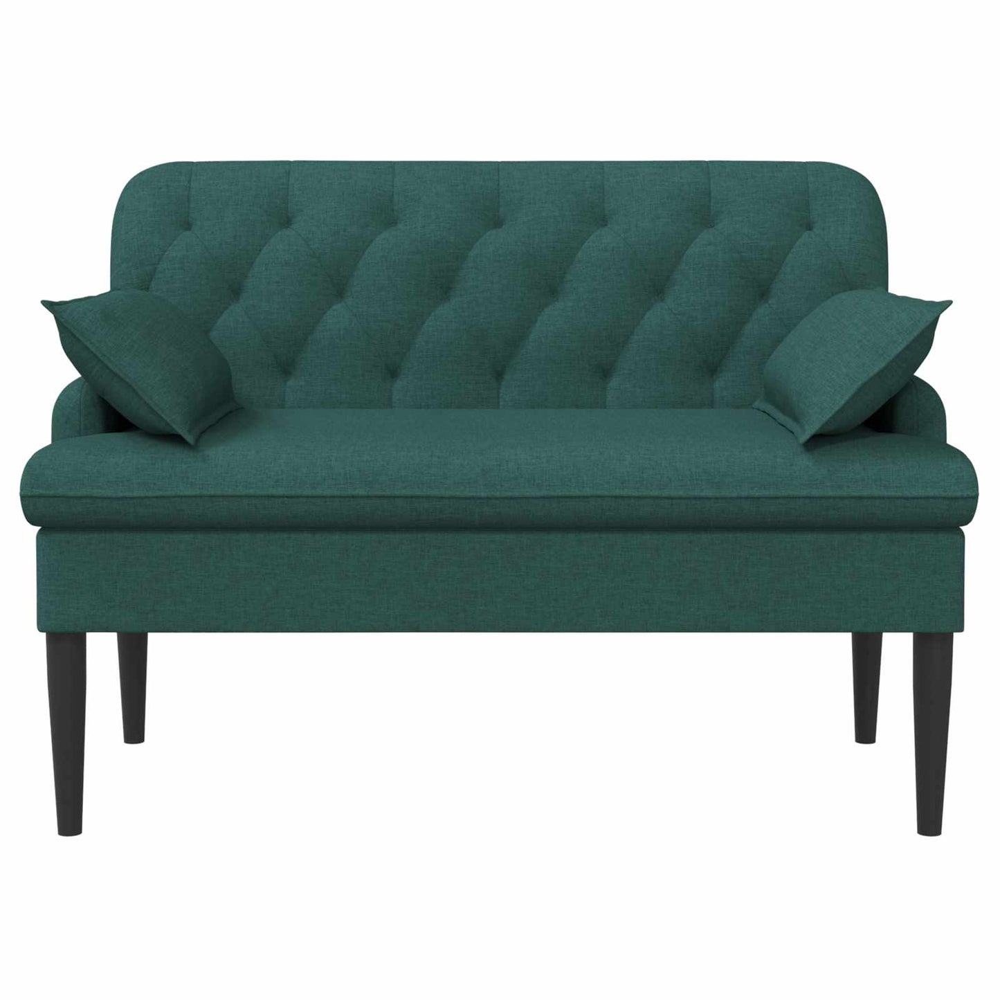 Lænestol med knap tufting Mørkegrøn 111 x 68 x 80 cm Stof