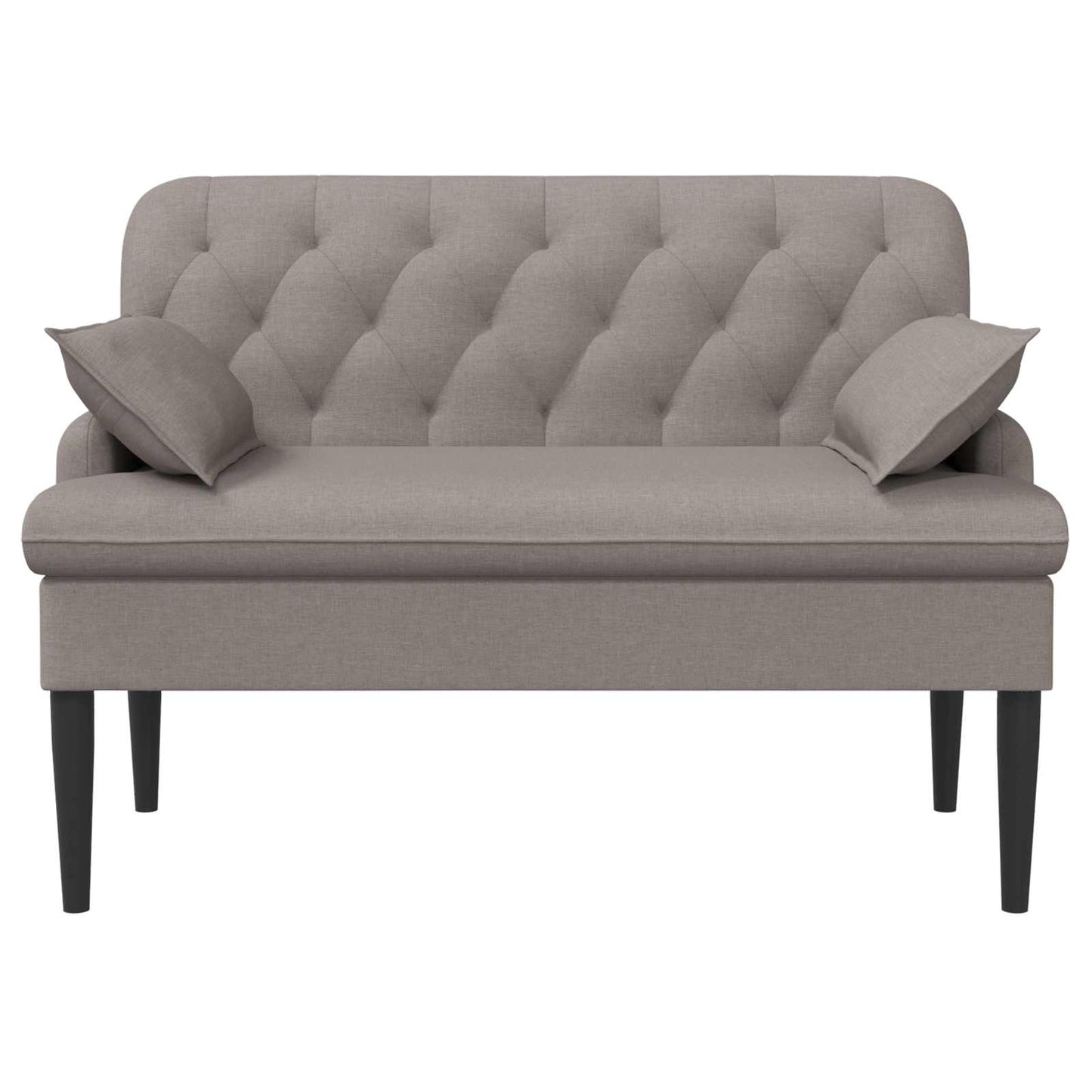 Lænestol med knap tufting Gråbrun 111 x 68 x 80 cm Stof