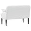 Lænestol med knap tufting Hvid 111 x 68 x 80 cm Stof