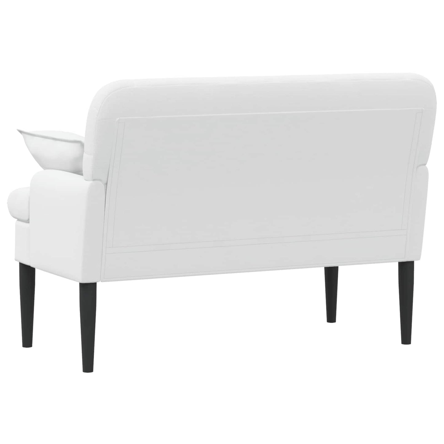 Lænestol med knap tufting Hvid 111 x 68 x 80 cm Stof