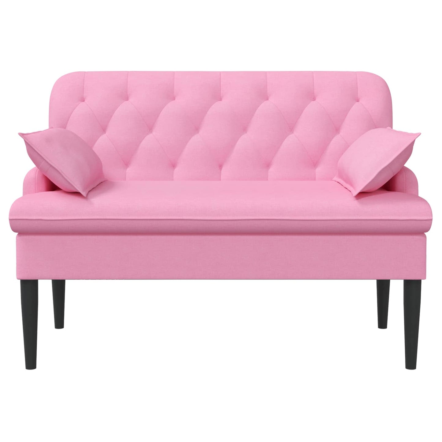 Lænestol med knap tufting Lyserød 111 x 68 x 80 cm Stof