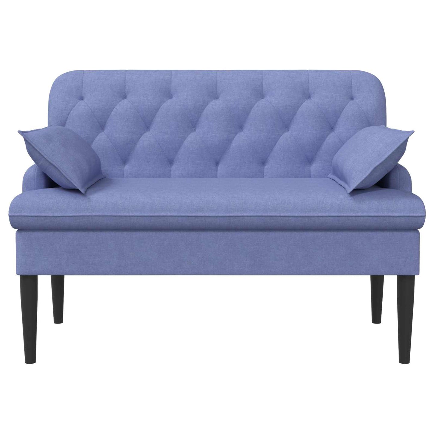 Lænestol med knap tufting Jeans blå 111 x 68 x 80 cm Stof