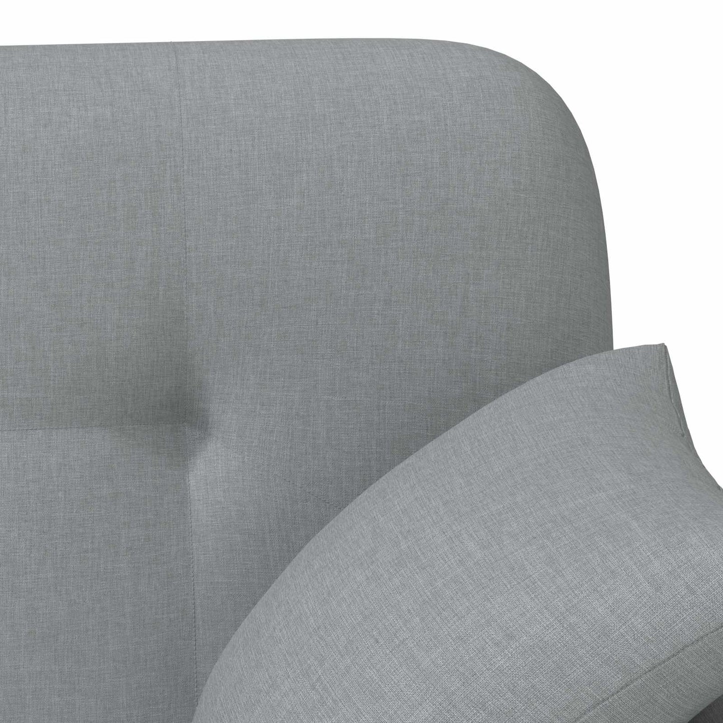 Lænestol med knap tufting Lysegrå 120 x 65 x 79 cm Stof