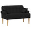 Lænestol med knap tufting Sort 120 x 65 x 79 cm Stof