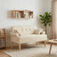 Lænestol med knap tufting Cremefarvet 120 x 65 x 79 cm Stof