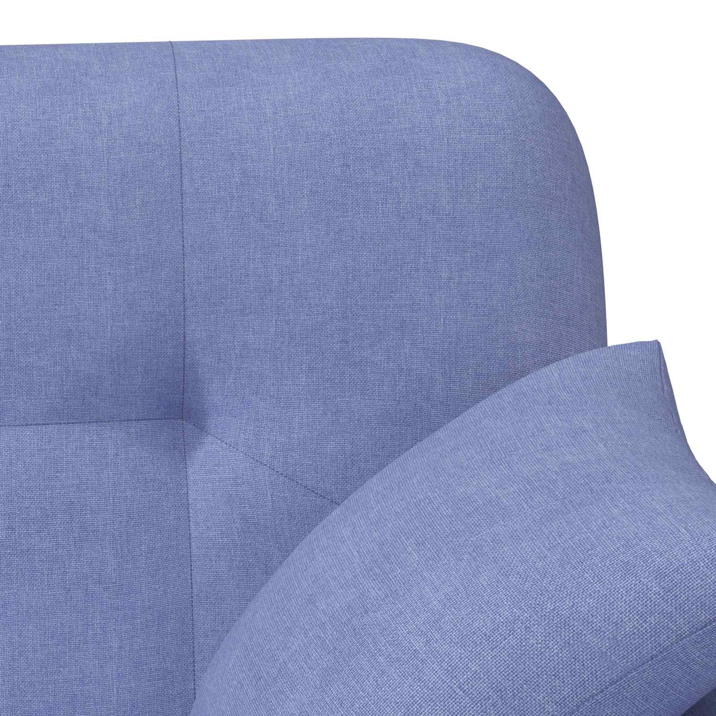 Lænestol med knap tufting Jeans blå 120 x 65 x 79 cm Stof