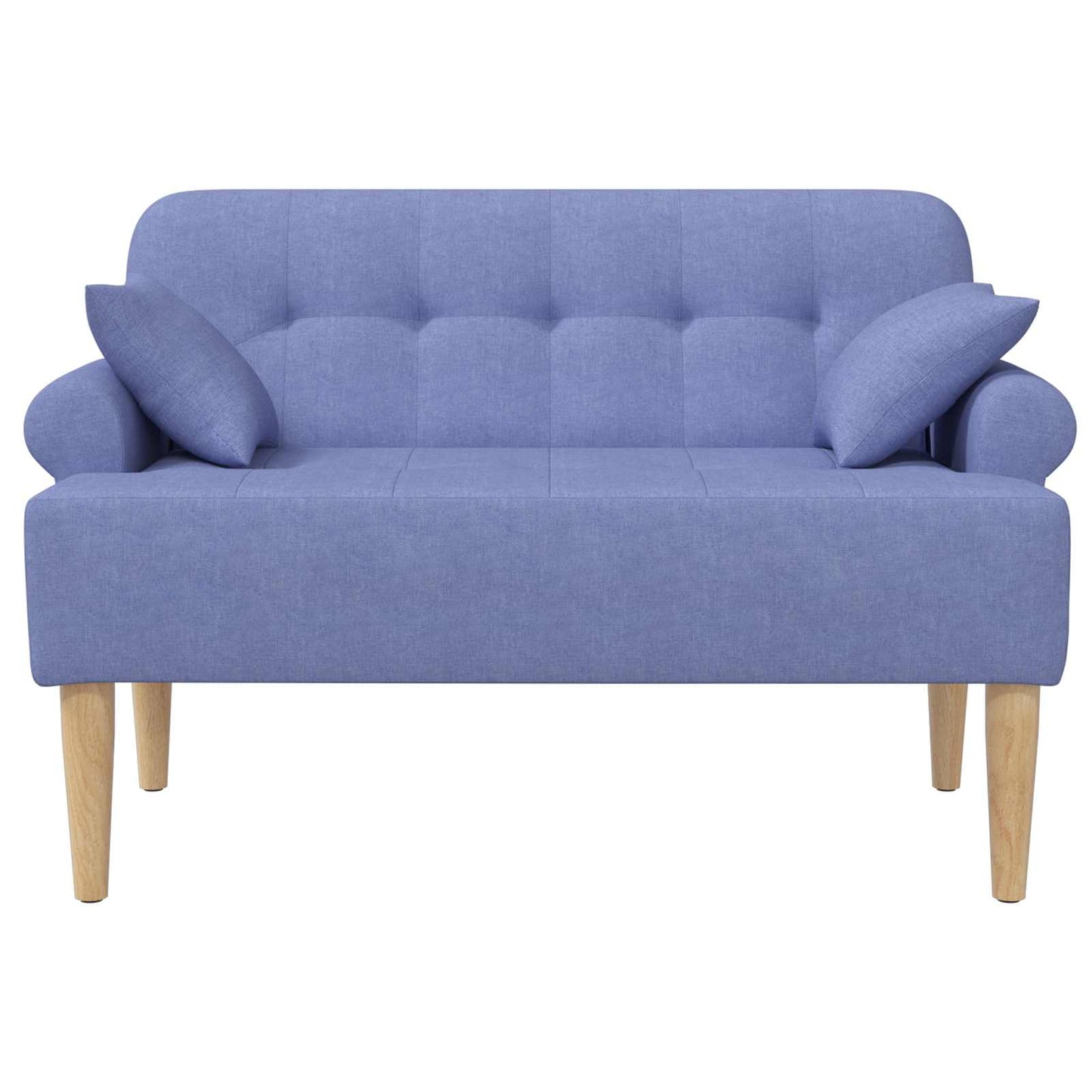 Lænestol med knap tufting Jeans blå 120 x 65 x 79 cm Stof