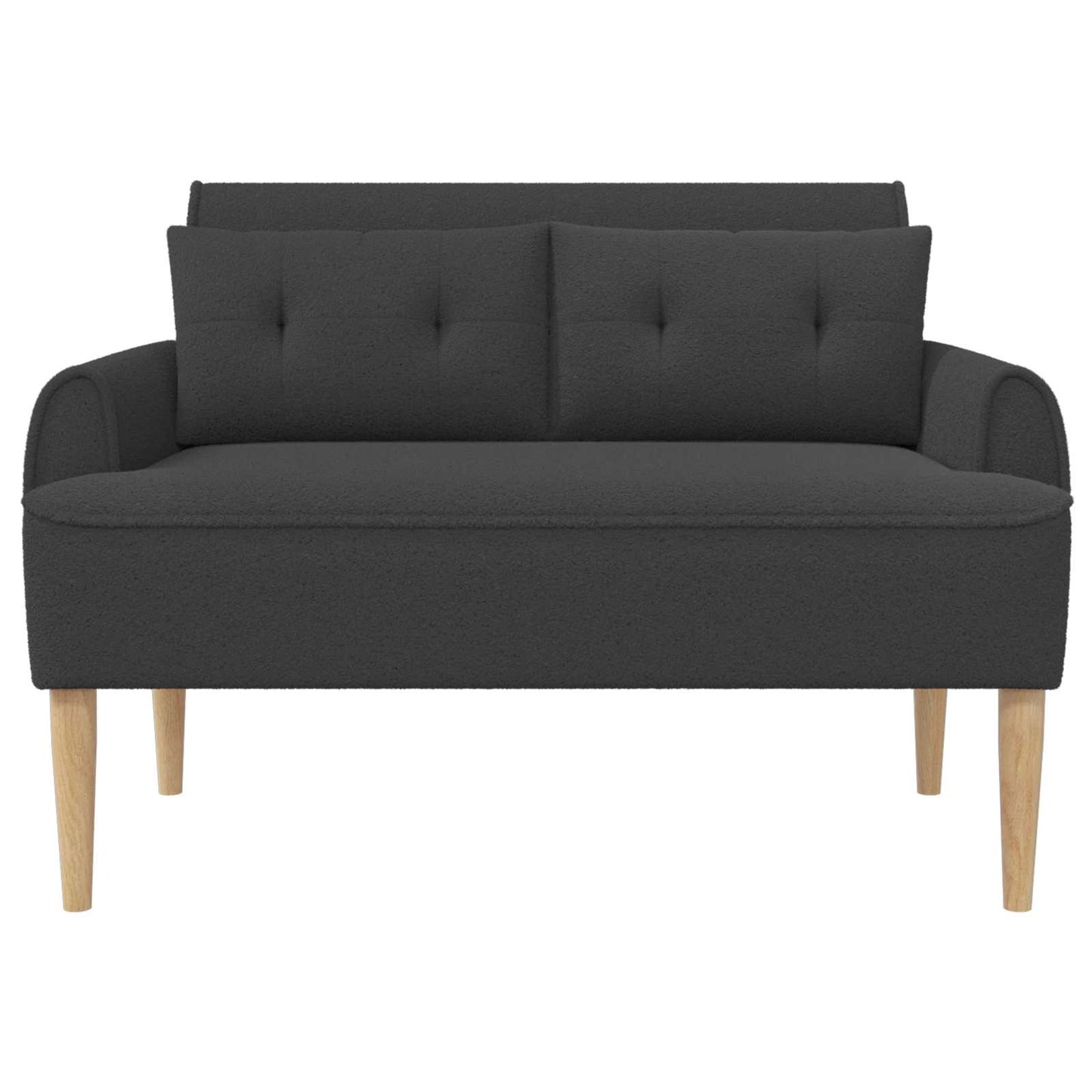 Lænestol med knap tufting Mørkegrå 117 x 67 x 77 cm Bouclé