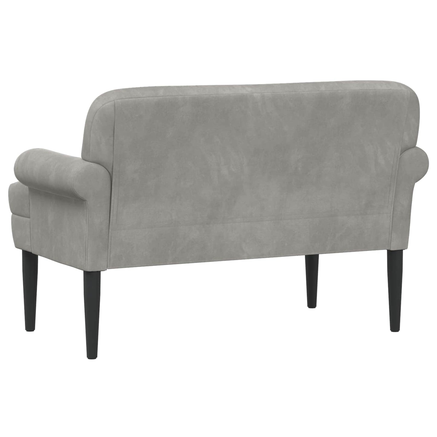 Lænestol med knap tufting Lysegrå 120 x 66 x 78 cm Fløjl