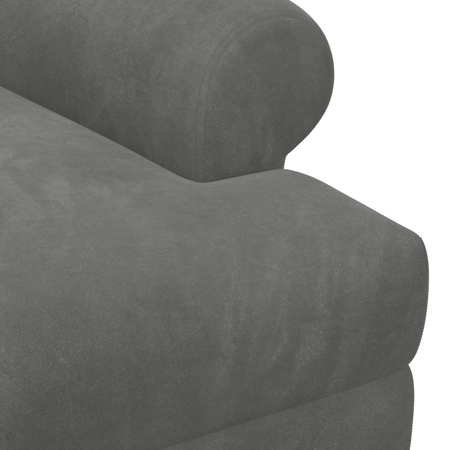 Lænestol med knap tufting Mørkegrå 120 x 66 x 78 cm Fløjl