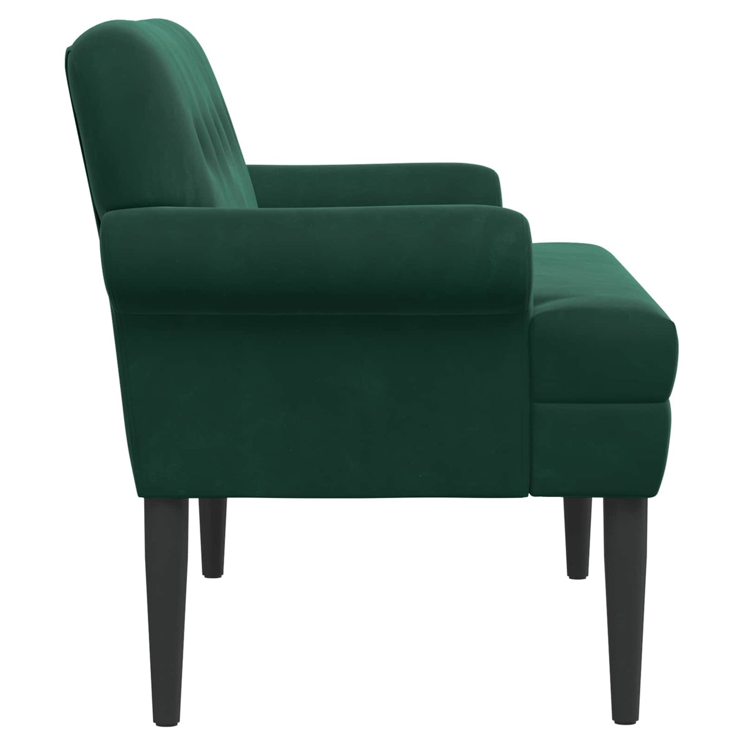 Lænestol med knap tufting Mørkegrøn 120 x 66 x 78 cm Fløjl