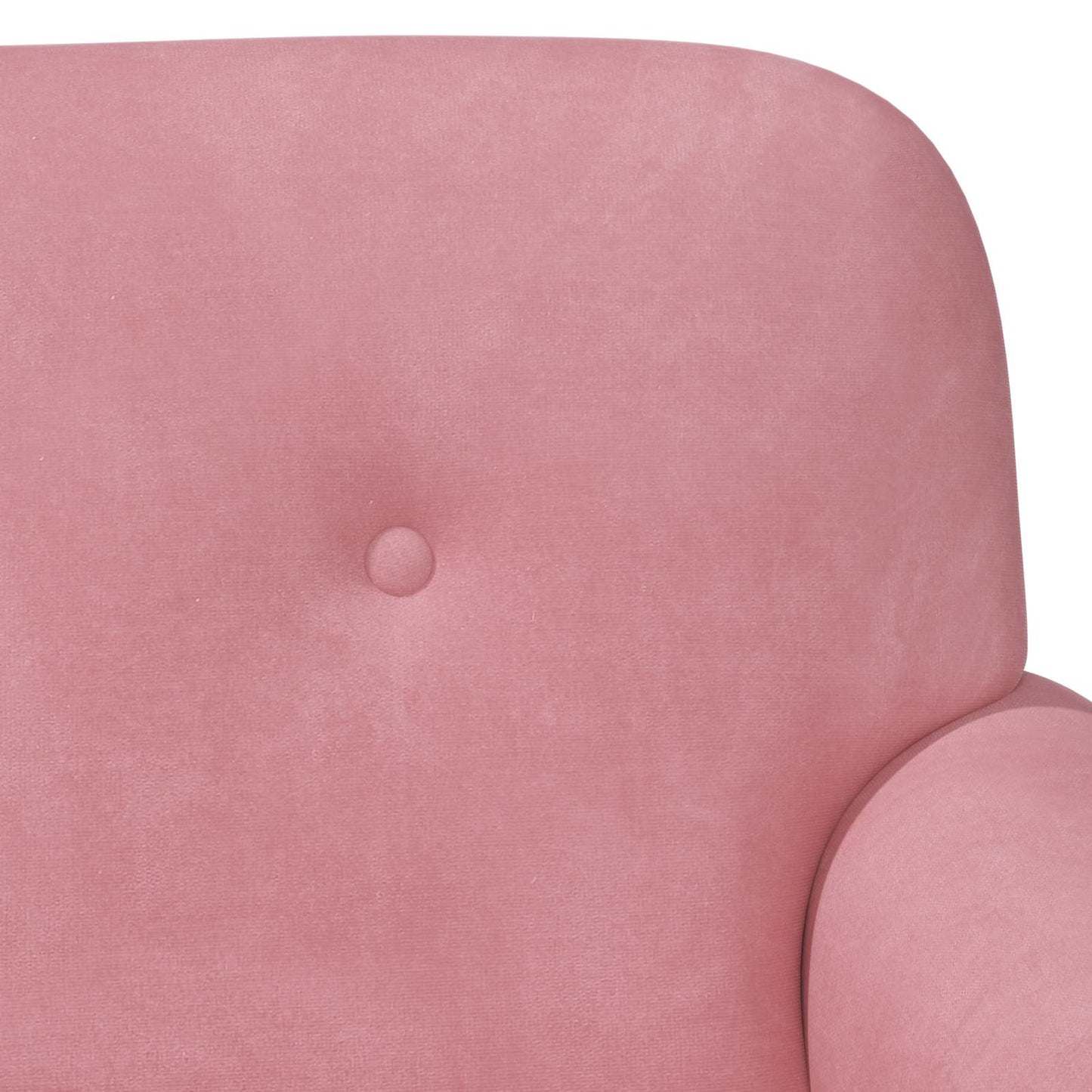 Lænestol med knap tufting Lyserød 120 x 66 x 78 cm Fløjl