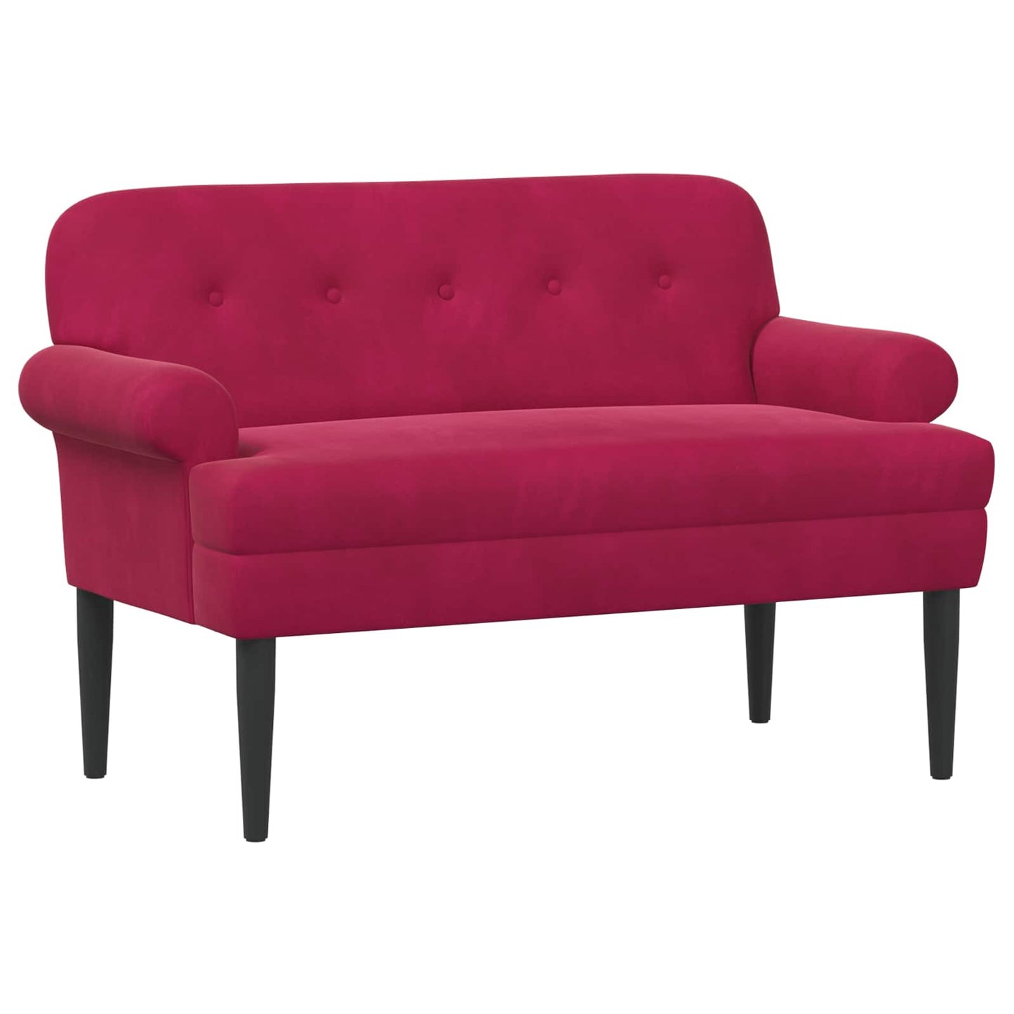 Lænestol med knap tufting Vinrød 120 x 66 x 78 cm Fløjl