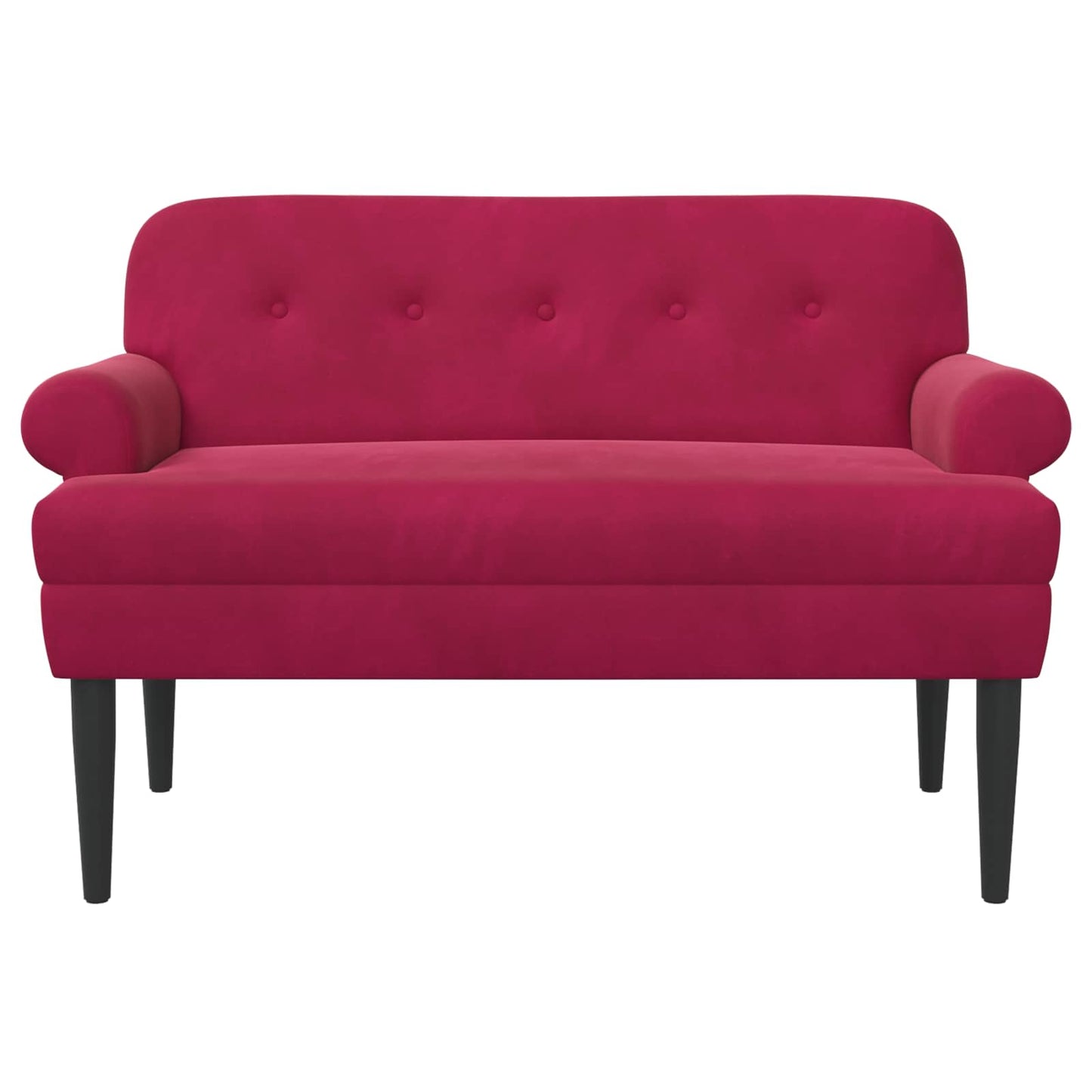 Lænestol med knap tufting Vinrød 120 x 66 x 78 cm Fløjl