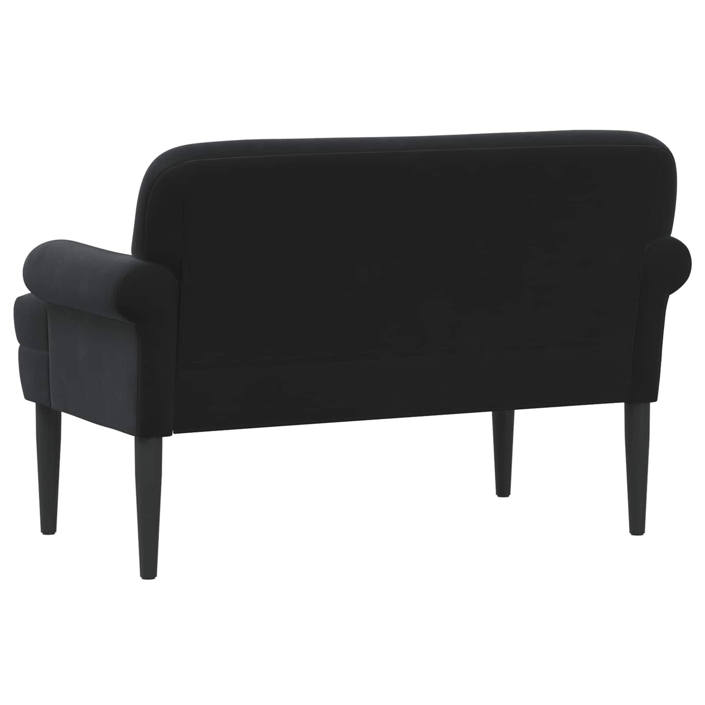 Lænestol med knap tufting Sort 120 x 66 x 78 cm Fløjl