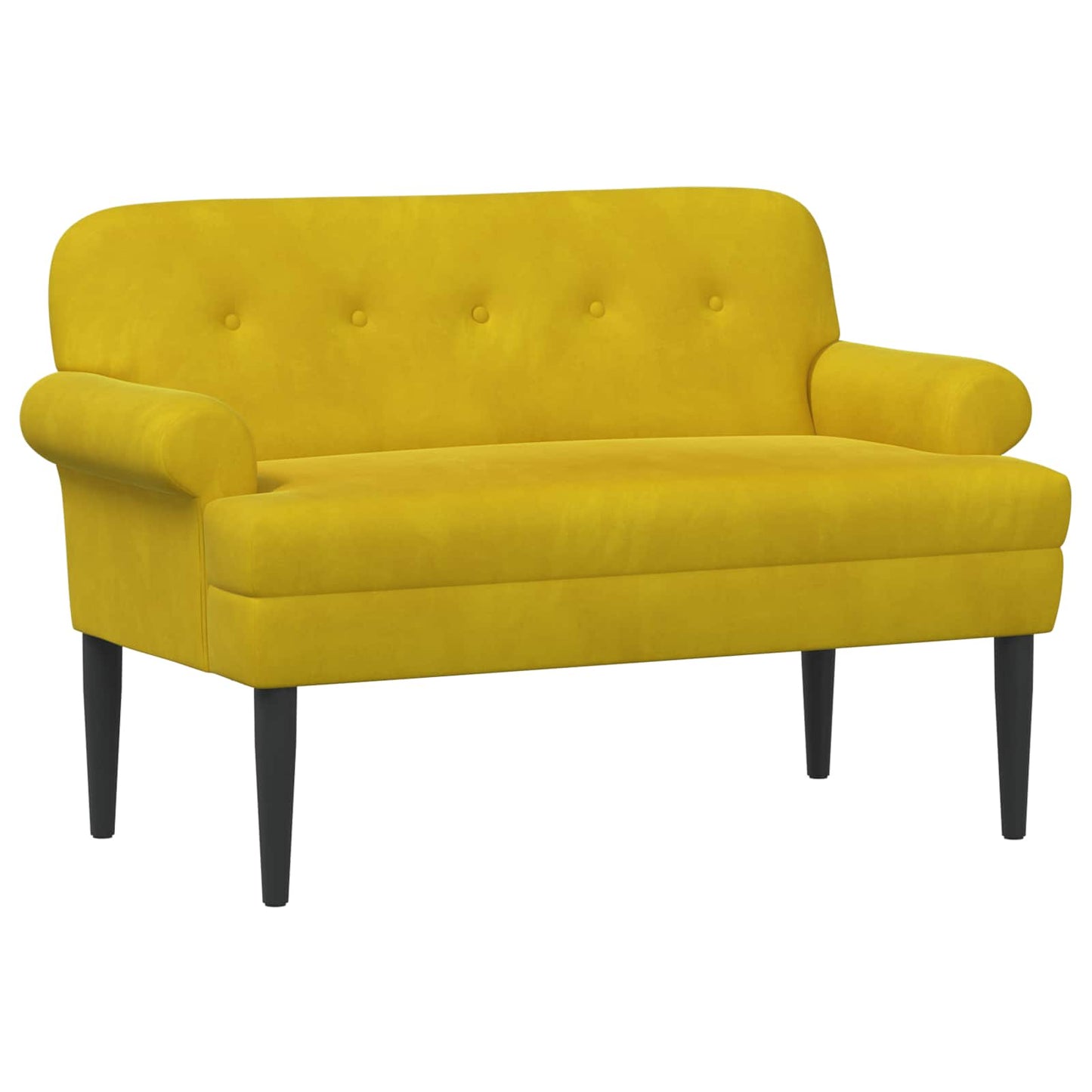 Lænestol med knap tufting Gul 120 x 66 x 78 cm Fløjl