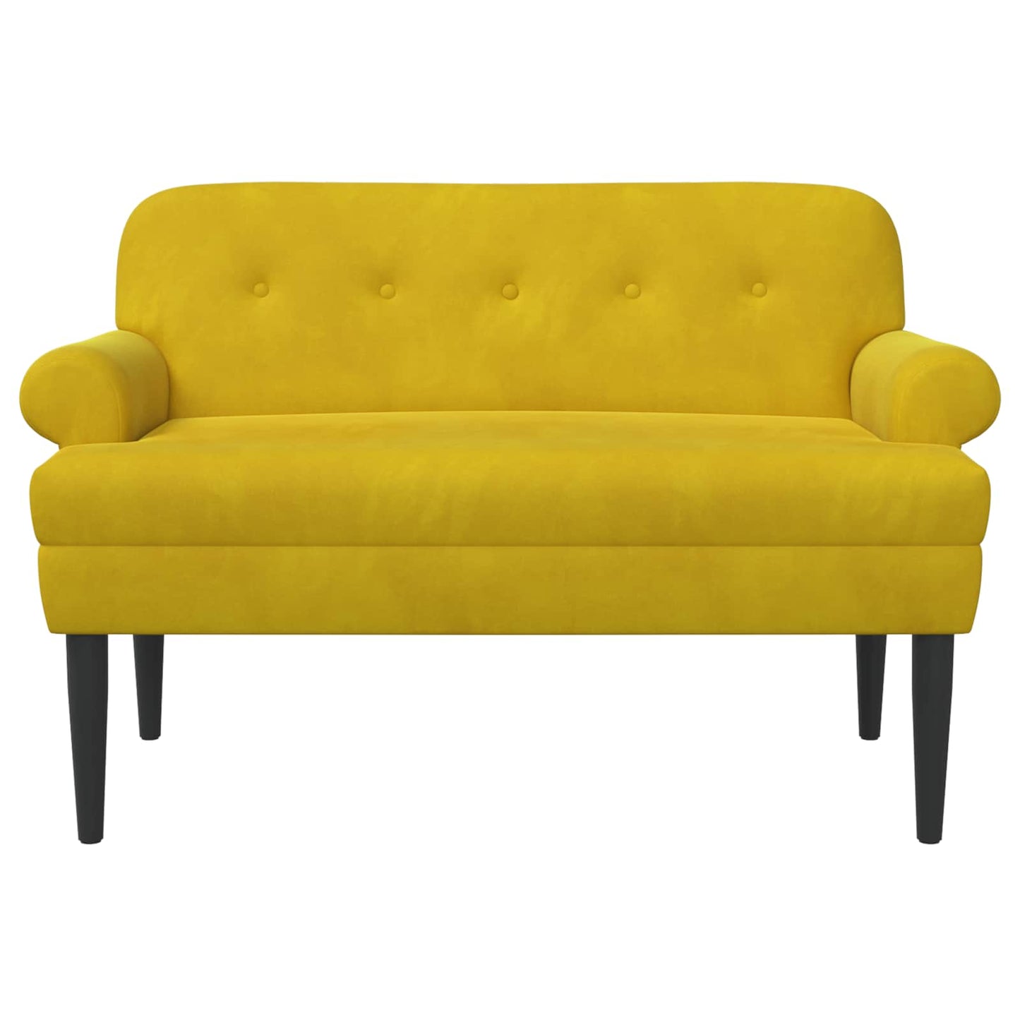 Lænestol med knap tufting Gul 120 x 66 x 78 cm Fløjl