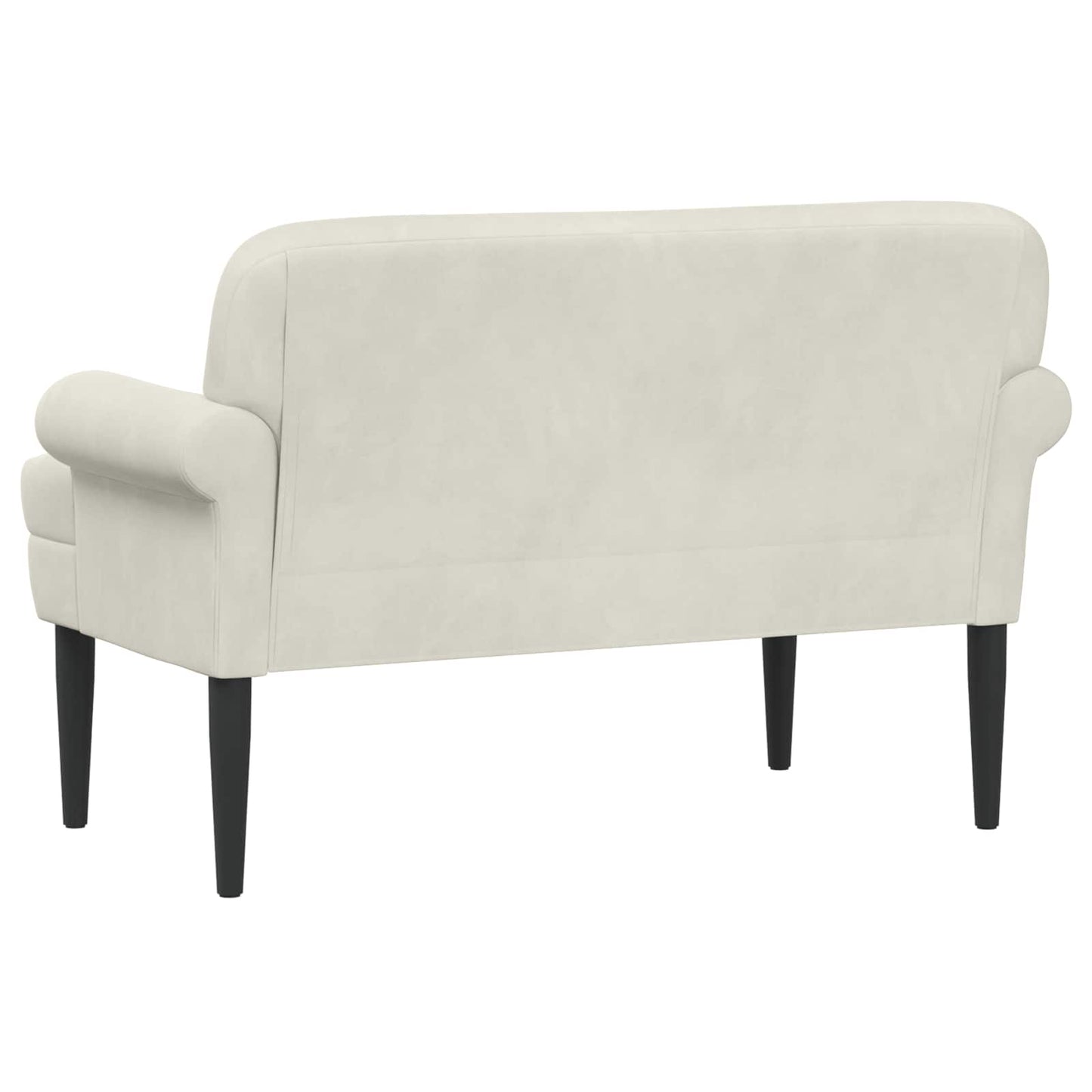 Lænestol med knap tufting Cremefarvet 120 x 66 x 78 cm Fløjl