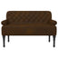 Lænestol med knap tufting Brun 120 x 65 x 78 cm