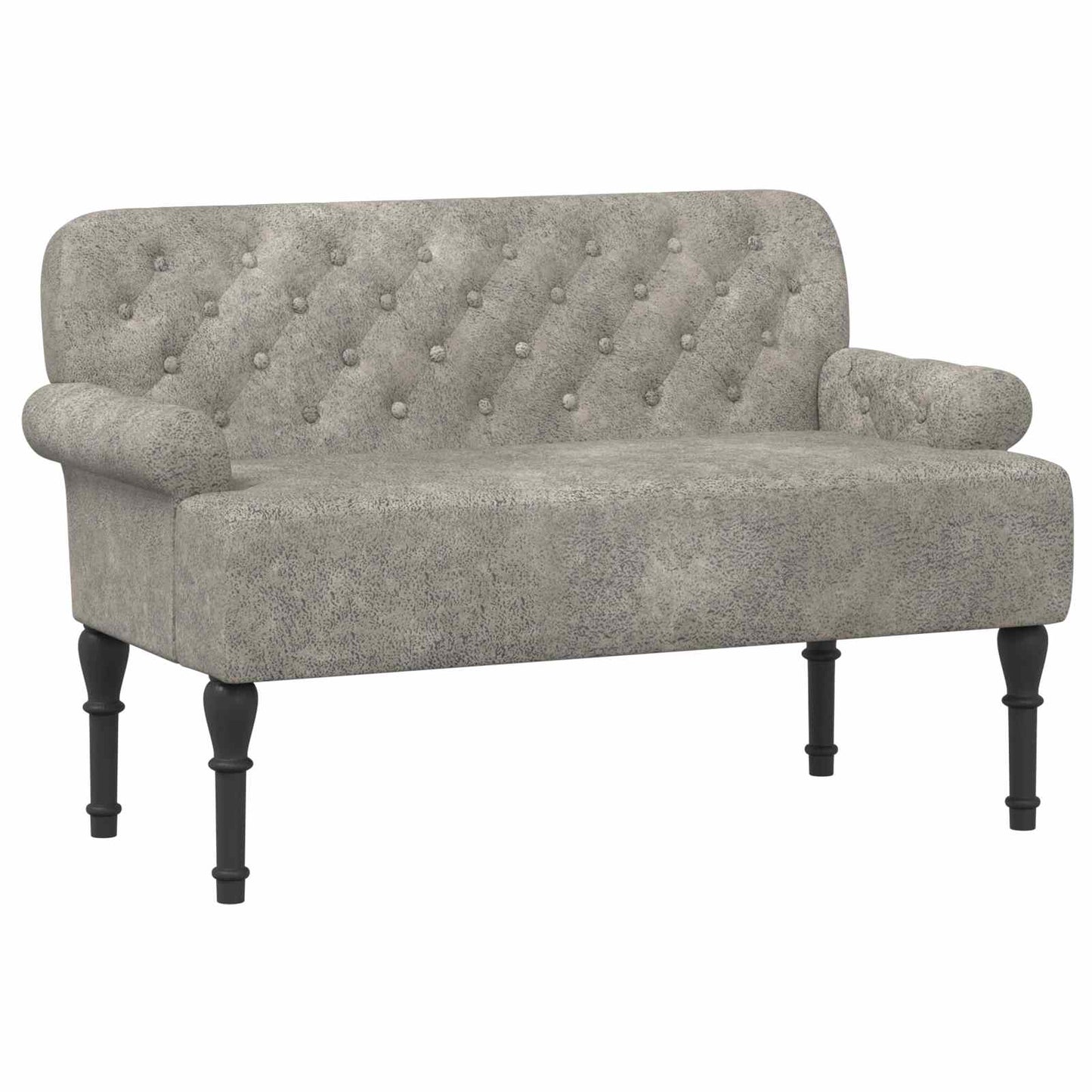Lænestol med knap tufting Lysegrå 120 x 65 x 78 cm