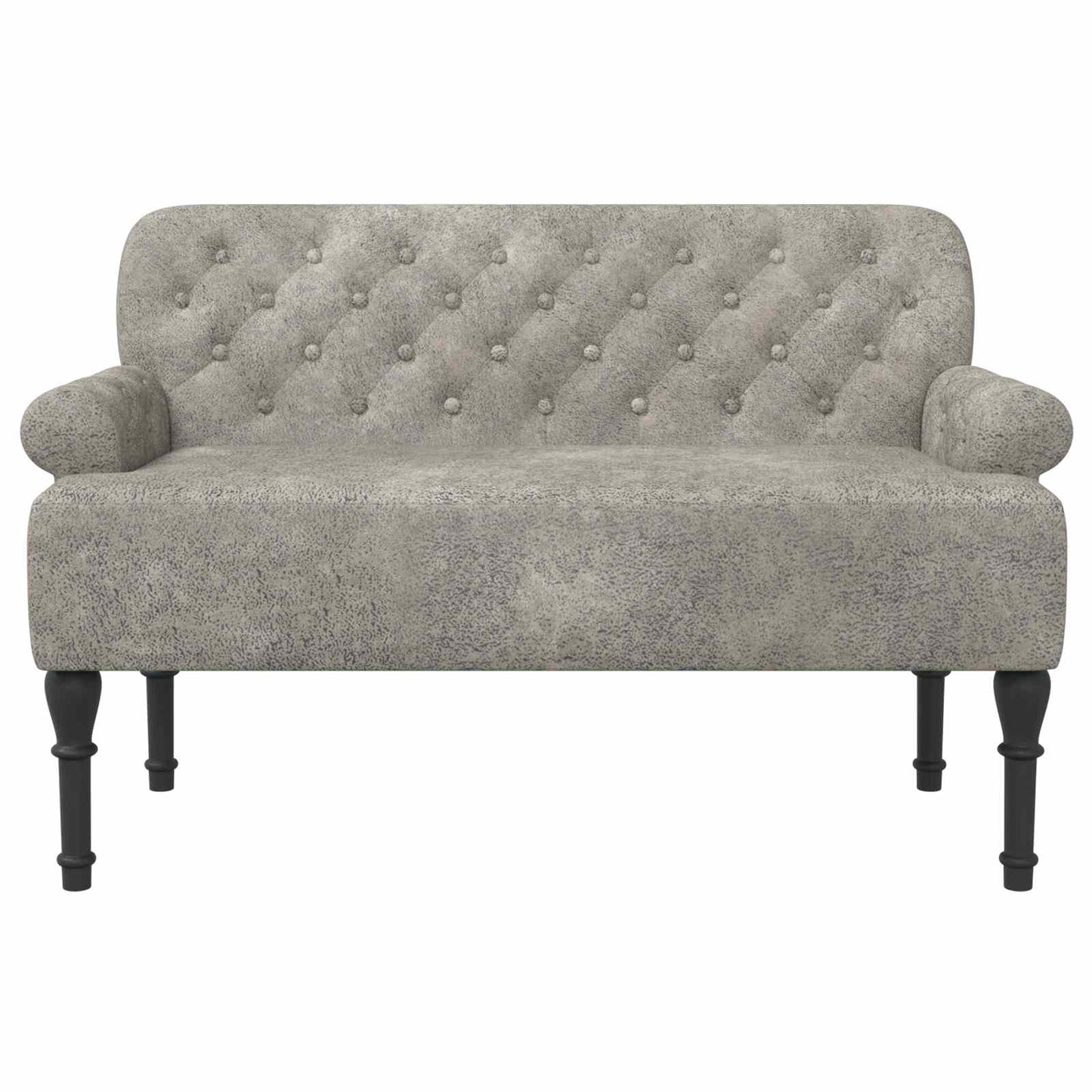 Lænestol med knap tufting Lysegrå 120 x 65 x 78 cm