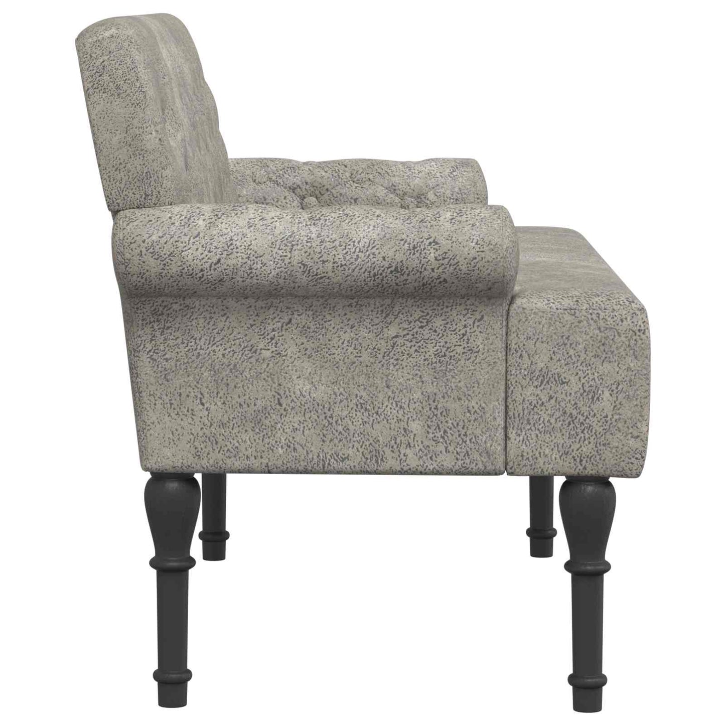 Lænestol med knap tufting Lysegrå 120 x 65 x 78 cm