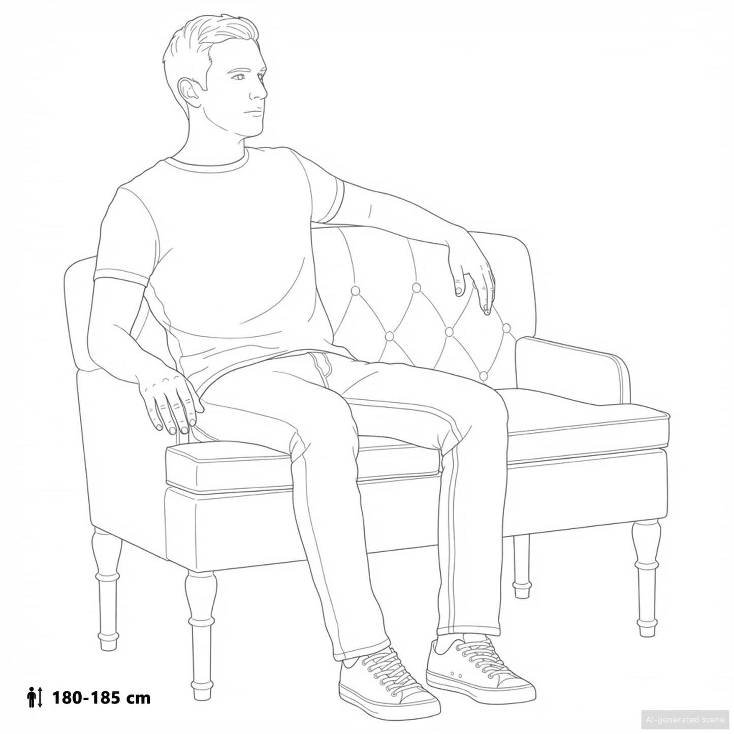 Lænestol med knap tufting Mørkegrå 111 x 65 x 79 cm Fløjl