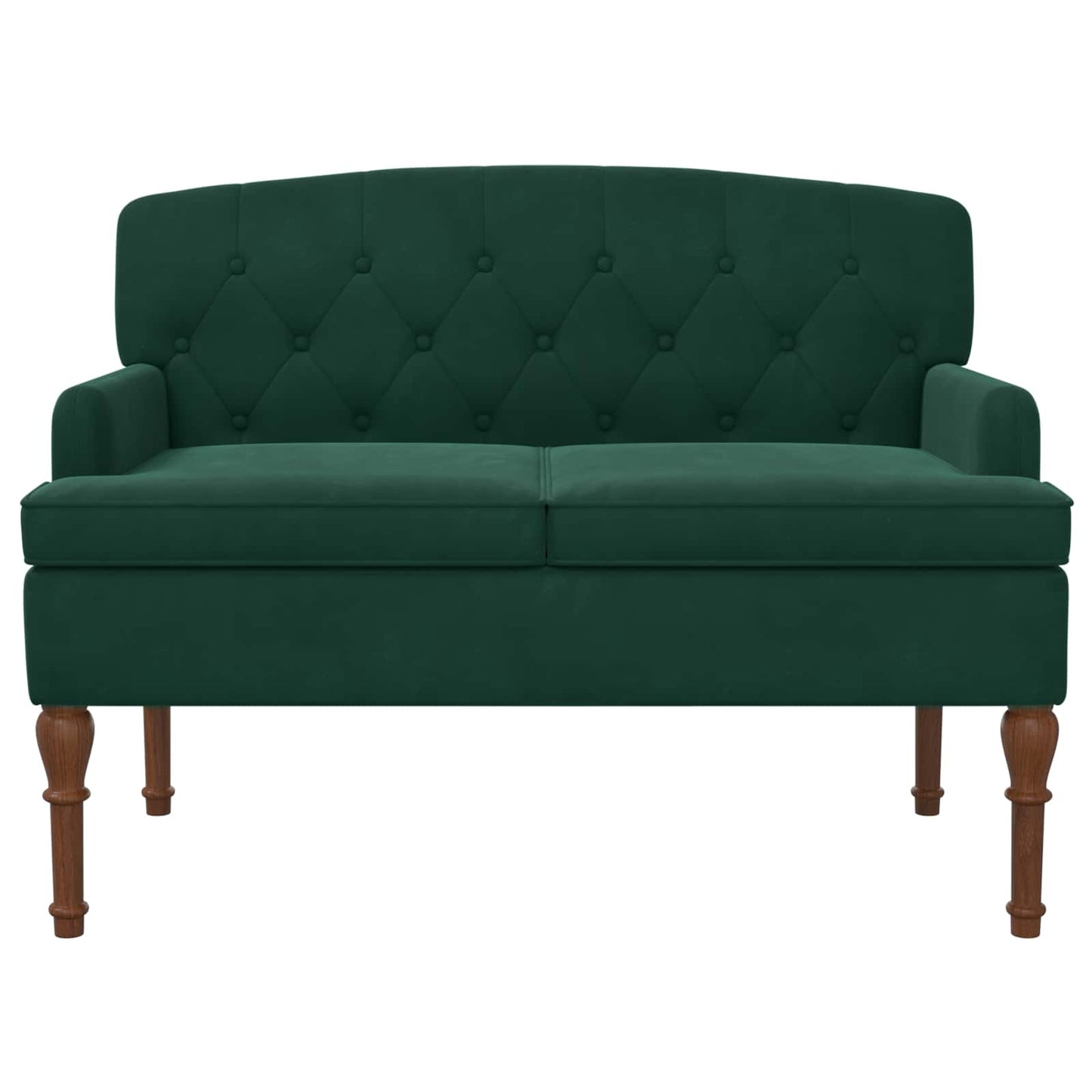 Lænestol med knap tufting Mørkegrøn 111 x 65 x 79 cm Fløjl
