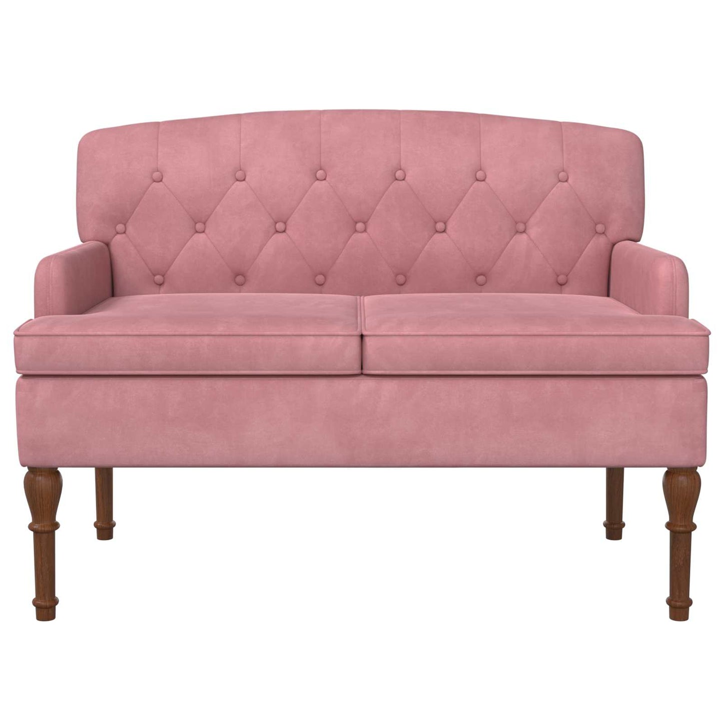 Lænestol med knap tufting Lyserød 111 x 65 x 79 cm Fløjl