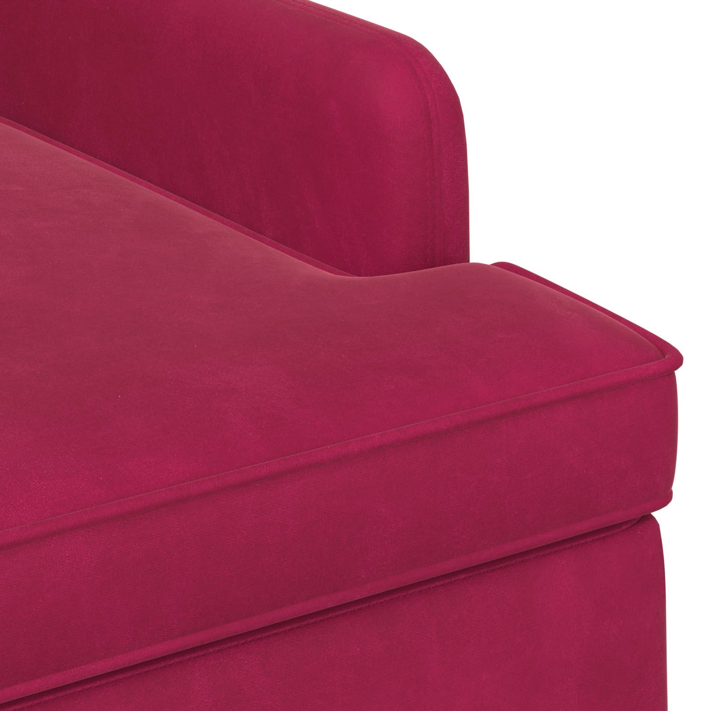 Lænestol med knap tufting Vinrød 111 x 65 x 79 cm Fløjl
