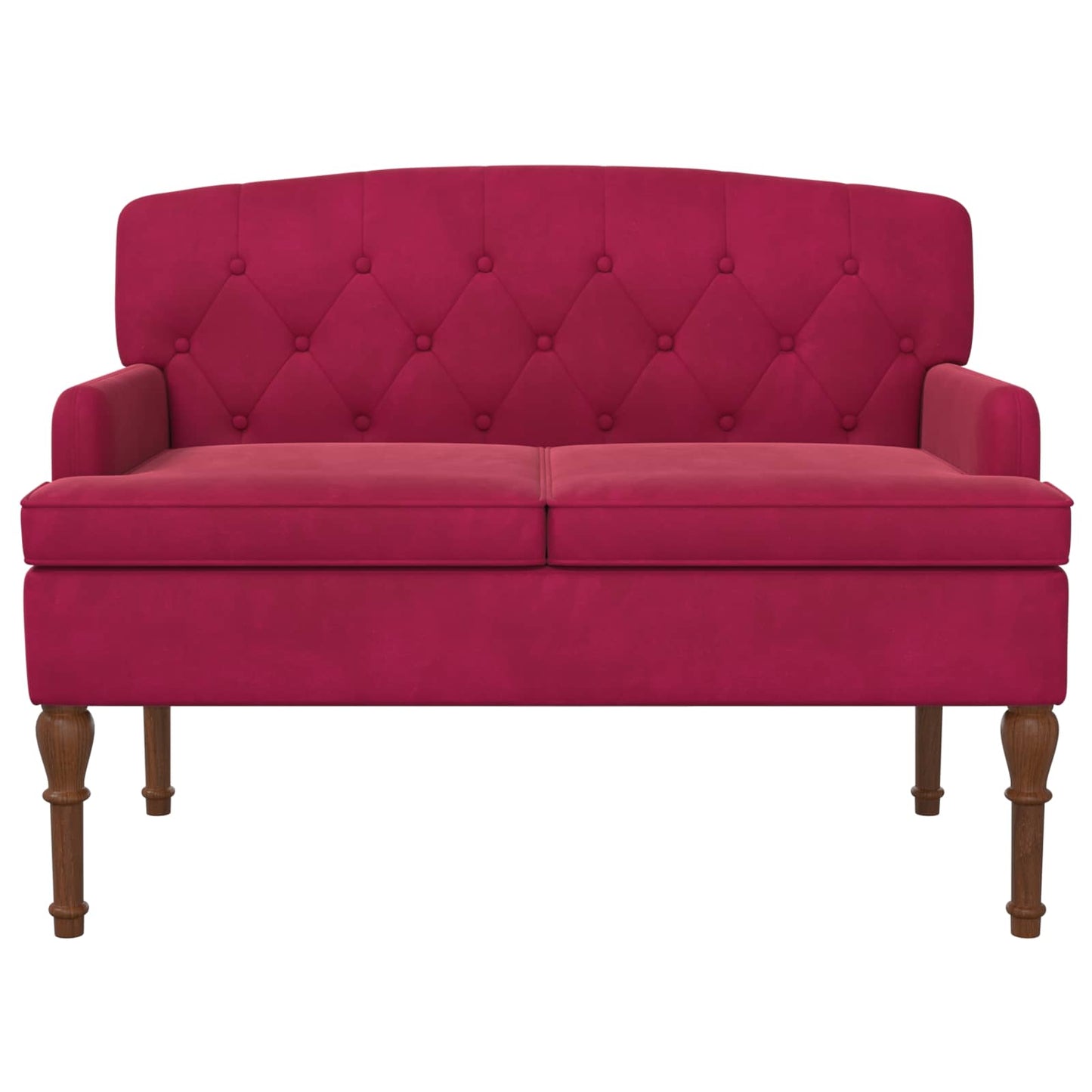Lænestol med knap tufting Vinrød 111 x 65 x 79 cm Fløjl
