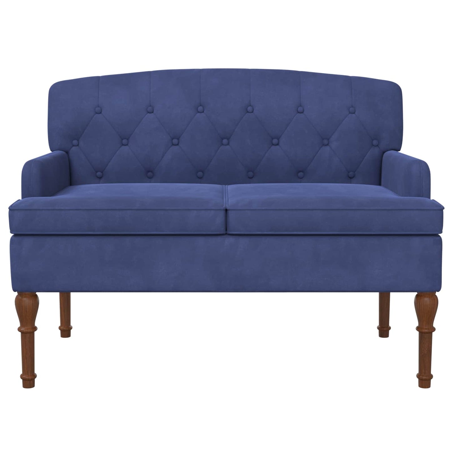 Lænestol med knap tufting Politi blå 111 x 65 x 79 cm Fløjl