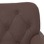 Lænestol med knap tufting Brun 120 x 65 x 77 cm Kunstlæder