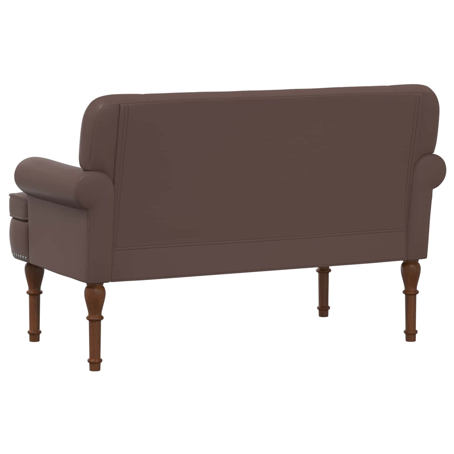 Lænestol med knap tufting Brun 120 x 65 x 77 cm Kunstlæder