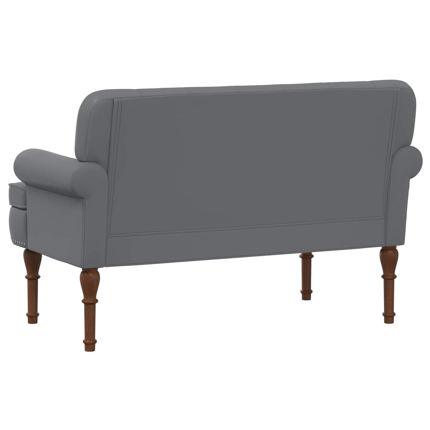 Lænestol med knap tufting Grå 120 x 65 x 77 cm Kunstlæder