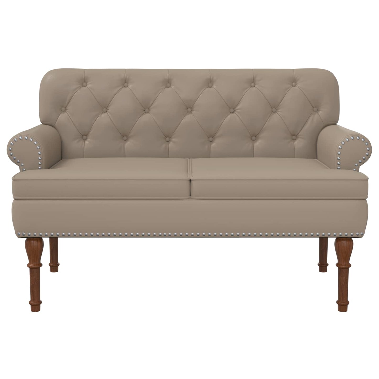Lænestol med knap tufting Cappuccino 120 x 65 x 77 cm