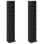 CD Skab 2 stk. Sort eg 33 x 23,5 x 175 cm Konstrueret træ
