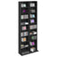 CD Skab 2 stk. Sort eg 33 x 23,5 x 175 cm Konstrueret træ