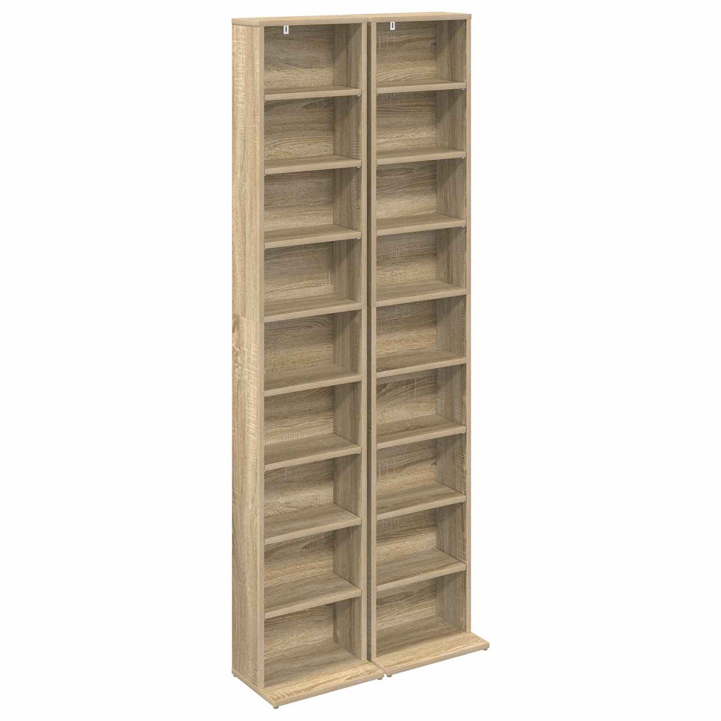 CD Skab 2 stk. Sonoma-eg 33 x 23,5 x 175 cm Konstrueret træ
