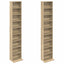 CD Skab 2 stk. Sonoma-eg 33 x 23,5 x 175 cm Konstrueret træ