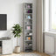 CD Skab Betongrå 33 x 23,5 x 175 cm Konstrueret træ