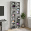 CD Skab 2 stk. Betongrå 33 x 23,5 x 175 cm Konstrueret træ