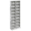 CD Skab 2 stk. Betongrå 33 x 23,5 x 175 cm Konstrueret træ