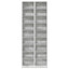 CD Skab 2 stk. Betongrå 33 x 23,5 x 175 cm Konstrueret træ