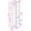CD Skab 2 stk. Betongrå 33 x 23,5 x 175 cm Konstrueret træ