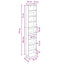 CD Skab Røget eg 33 x 23,5 x 175 cm Konstrueret træ