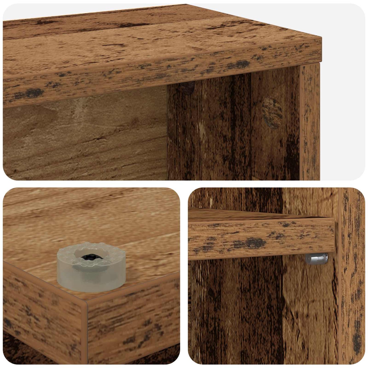 CD Skab Gammelt træ 33 x 23,5 x 175 cm Konstrueret træ