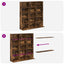 CD Skab Røget eg 96 x 23,5 x 97,5 cm Konstrueret træ